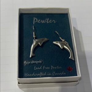 Silver Dolphin Earrings